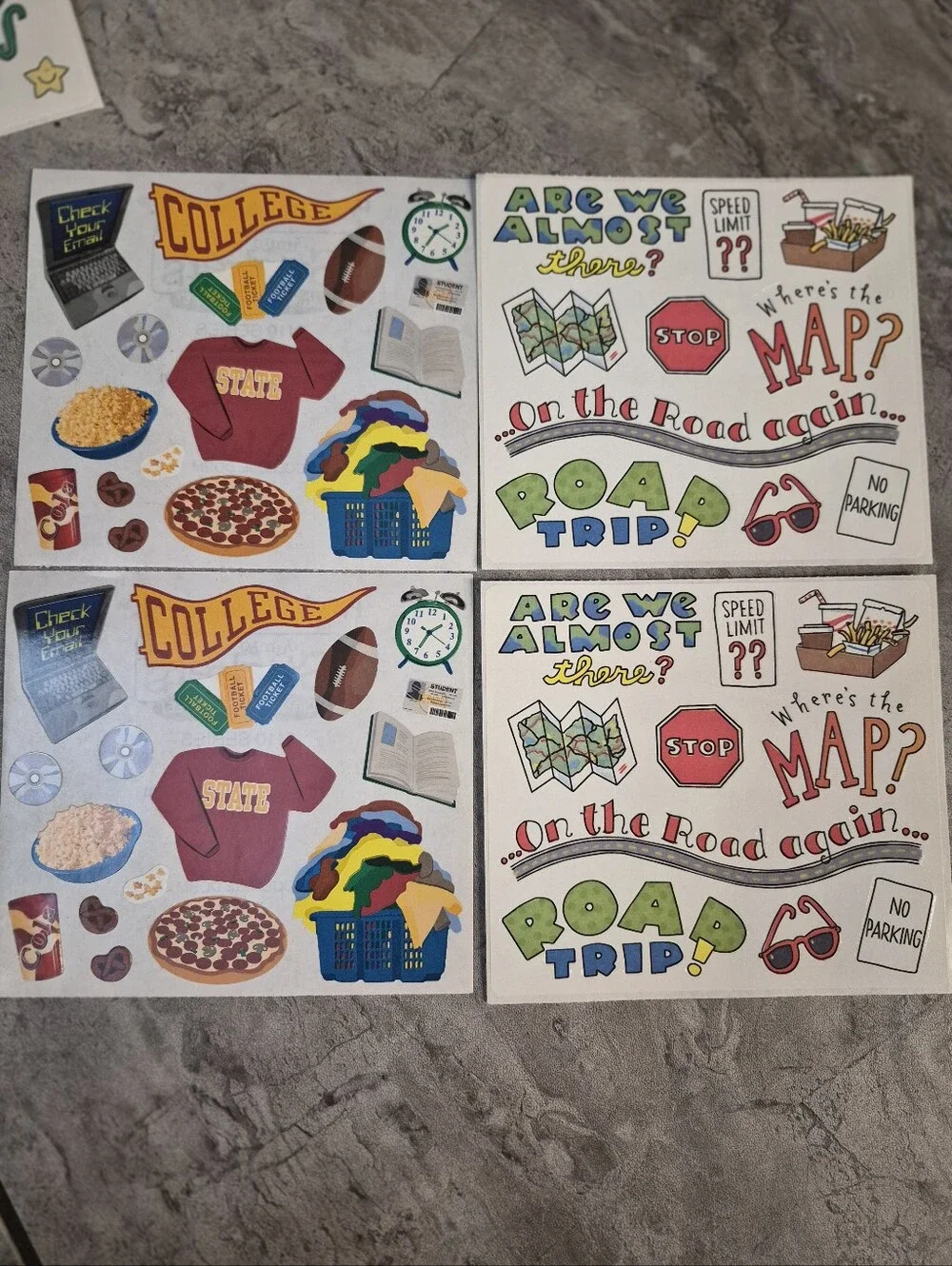 Variety Of 20 Sheets Of Stickers.